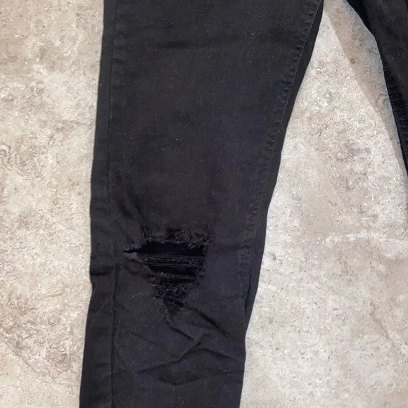 Wild Fable Women's Size 0 Black Denim Highest Rise Ripped Skinny Jeans - Picture 4 of 6